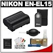 Nikon EN-EL15 Rechargeable Li-ion Battery with Nikon ML-L3 Wireless Shutter Release Remote Control + Accessory Kit for 1 V1, D600 & D7000 Digital SLR Camera