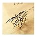 HuaYang Vintage Cool Bat Wing Two / Double Finger Stretch Adjustable Ring(Silver)