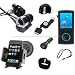 Sporting Goods : DreamBargains Premium Sansa View 8-piece Accessory Bundle Kit - Protective Silicone Sleeve Case - Black + Adjustable Sport Armband - Black + Retractable USB Charger - Black + USB Home Charger - Black + USB Car Charger - Black + Durable Metallic Sound Isolating In-Ear Earphones + Neckstrap - Black + Fully Adjustable Flexible Windshield Holder Cradle Mount - Black