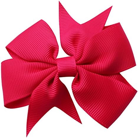 LENON Mix 20Pcs Boutique Hair Bows Toddler Baby Girls Kids Grosgrain Ribbon Headwear (3 inch Hair Clip)