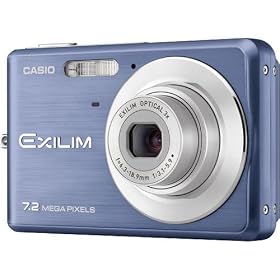 Casio Exilim EX-Z77 7.2MP Digital Camera with 3x Anti-Shake Optical Zoom (Blue) by Casio