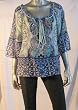 Hale' Bob Blue Item Stretch Sateen Tunic