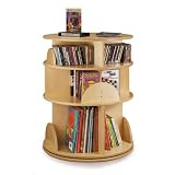 3 Level Carousel Media Center in Maple Finish