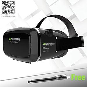 Tepoinn 3D VR Glasses Headset with Adjustable Lens and Strap for 3.5 - 5.5-Inch Smartphones from Tepoinn