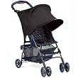 RayShade® UV Protective Stroller Shade Improves Sun Protection for Strollers, Joggers and Prams Black