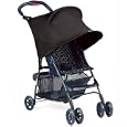 RayShade® UV Protective Stroller Shade Improves Sun Protection for Strollers, Joggers and Prams Black