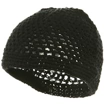 Hand Crocheted Beanie (01)-Black