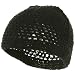 Hand Crocheted Beanie (01)-Black