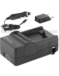 Synergy Digital Mini Battery Charger Kit for Fuji NP-40, Pentax D-LI8, Panasonic CGA-S004 & Minolta NP-1 Battery - 110/220v with Car Adapter and European plug Adapter