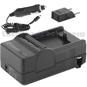 Nikon D700 Digital Camera Battery Charger (110/220v with Car & EU adapters) - Replacement Charger for Nikon EN-EL3, ENEL3a and ENEL3e Battery