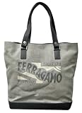 Ferragamo Woven Nylon Handbag 24-7244GRY