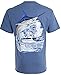 Guy Harvey Men's Marlin Boat T-Shirt, Aqua Blue, XL