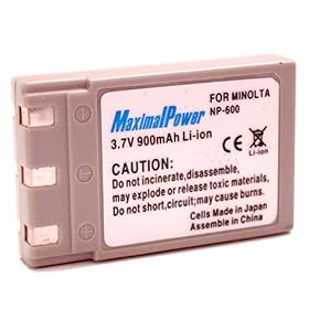 Maximal Power DB MIN NP-600 Replacement Battery for Minolta Digital Camera Camcorder... by MaximalPower