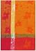 100% Cotton Jacquard Retro Floral Orange and Yellow Dishtowel 18" X 28" Set / 6