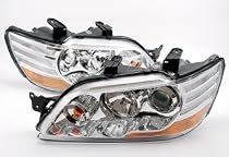 02-03 MITSUBISHI LANCER ( EXCEPT EVOLUTION ) HEADLIGHTS (W/ HALOGEN TYPE) - EURO CHROME STYLE, W/ PROJECTOR (DEPO-US) PAIR