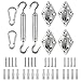 Shade&Beyond 304 Marine Grade Shade Sail Hardware Kit 5 inch for Rectangle and Square Sun Shade Sails Installation, 24 Pcs