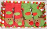 Mudpie Santa Baby 2 Pack Reindeer Baby Booties Size 0