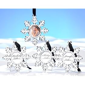  Snowflake Place Card Holder/Ornament (Set of 48) - Baby Shower Gifts & Wedding Favors