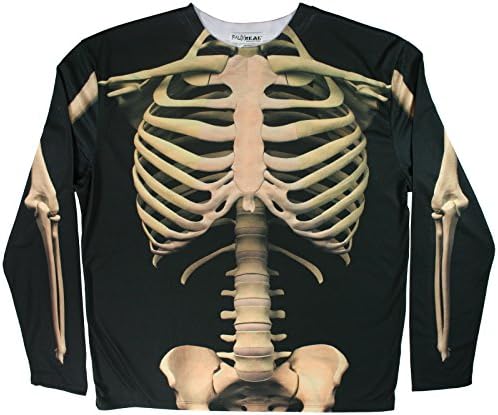 Faux Real Mens Skeleton Halloween Shirt Costume [F118481] (XLarge (46-48))