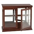 SEI Mahogany Curio Cabinet with Double Tempered-Glass Doors