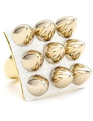 Ted Rossi "Resort" Python and Spike Square Adjustable Ring