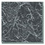 45 Pieces 12X12 Vinyl Stick-On Tiles Piazza Milano Black Marble Self Adhesive Flooring RT95015