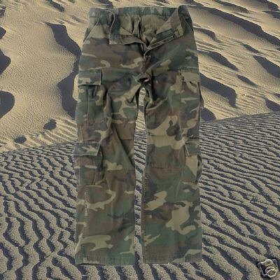Vintage Paratrooper Fatigues - Woodland Camo - Medium