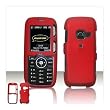 LG LX260 Rumor Scoop Cell Phone Red Rubber Feel Protective Case Faceplate Cover