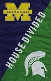 Garden Size Flag, Michigan & Michigan State House Divided