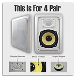 4 Pair (8) Acoustic Audio HD5258PKG 5.25 inch Hi-Def In-Wall/Ceiling Home Theater Surround Speaker