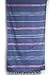 Paradise Series Turkish Bath Towels – Traditional Peshtemal Design for Bathrooms, Beach, Sauna – 100% Natural Cotton, Ultra-Soft, Fast-Drying, Absorbent – Warm, Rich Colors with Stripes Dark Blue/Red