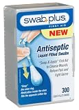 Swabplus Antiseptic Liquid Filled Swabs 300-Count Packages  (Pack of 2)
