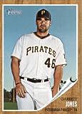 2011 Topps Heritage Baseball Card # 160 Garrett Jones - Pittsburgh Pirates - MLB Trading Card in Screwdown Case
