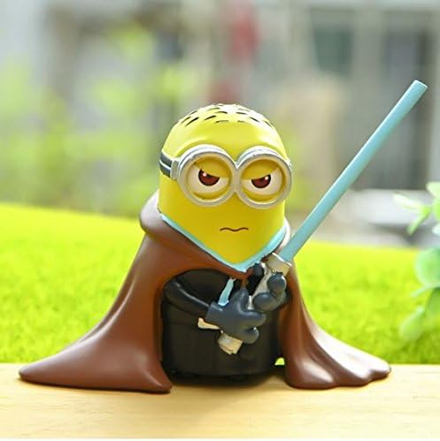 3.2"/8cm New Animation Minions Cos Star Wars 3D-Eyes Action Figures Toys PVC Plastic Obi Wan Collectible Model Gift
