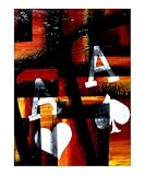 51s5oLe41OL. SL160  3D Poker Aces Giclee Poster Print by Teo Alfonso, 20x24