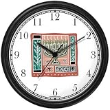 Menorah No.1 Judaica Jewish Theme Wall Clock by WatchBuddy Timepieces (Slate Blue Frame)