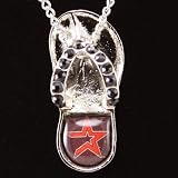 Houston Astros Ladies Crystal Flip Flop Necklace