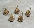 Fluer Di Lis Brushed Gold Decorative Shower Curtain Hooks
