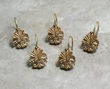 Fluer Di Lis Brushed Gold Decorative Shower Curtain Hooks