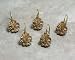 Fluer Di Lis Brushed Gold Decorative Shower Curtain Hooks