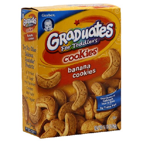 Gerber Graduates Cookies, Banana Cookies, 5-Ounce Units (Pack of 12)