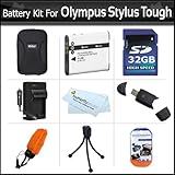 32GB Accessories Bundle Kit For Olympus Stylus Tough 8010 6020 TG-610 TG-81 ....