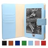 read full review JustCase Executive Genuine Leather Kindle Touch Cover Case 3G Wifi (Light Blue)