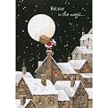 Santa on Rooftop Boxed Christmas Cards - 40 ct