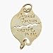 10 Karat Yellow Gold BEST FRIEND Italic Script Charm Pendant with 2 chains