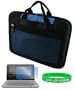 Samsung N120-12GW 10.1-Inch Lightweight Checkpoint Friendly Netbook Bag + Screen Protector - Blue Black