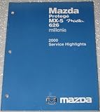 2000 Mazda MX-5 Miata, Protege, Millenia, 626 Service Highlights
