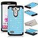 LG G3 Vigor Case, SGM (TM) Hybrid Gel Rhinestone Bling Armor Defender Case For LG G3 Vigor [SGM(TM) LOGO] (Sky Blue + Black)