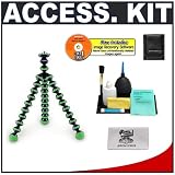 Joby GP1 Gorillapod Flexible Tripod (Green) + Cameta Accessory Kit for Digital Point and Shoot Cameras