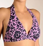 Tommy Bahama Parrot Cove Halter Cup Swim Bra with Ruffles (60302T)